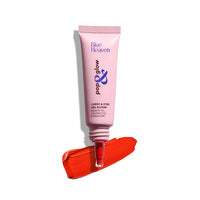 Blue Heaven Pop & Glow Eye & Cheek tint blusher for face makeup, Blush enriched with Rosehip and Coconut oil - Coral Flash, 12ml