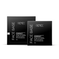 RENEE Face Base Compact Powder Cashew Beige 9gm, Enriched With Hyaluronic Acid & Vitamin E, Long - Lasting, Easy Blend, Matte Finish, for All Skin Types