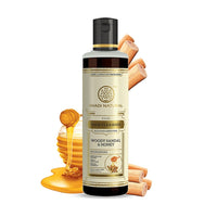 Khadi Natural Woody Sandal & Honey Hair Cleanser|Fights dandruff| Softens rough hair|SLS & Paraben Free |Suitable for all hair types|210 ml