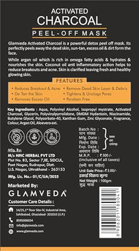 Glamveda Pack of 3 Korean Glass Skin Rice & Ceramide, Activate Charcoal & Gold Peel Off Mask 100gm | Face Pack For Men & Women | Remove Blackheads, Signs of Ageing & Skin Brightening | All Skin Types