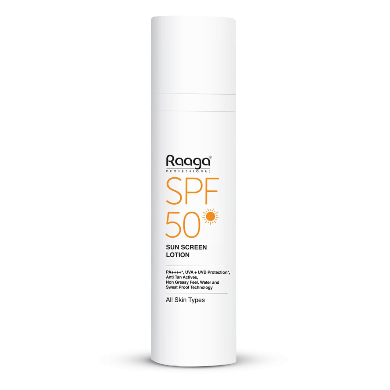 Raaga Professional SPF 50 Sunscreen Lotion | PA++++, UVA + UVB Protection, Anti Tan Activities, Non-Greasy Feel, Water and Sweat Proof Technology (55 ml)