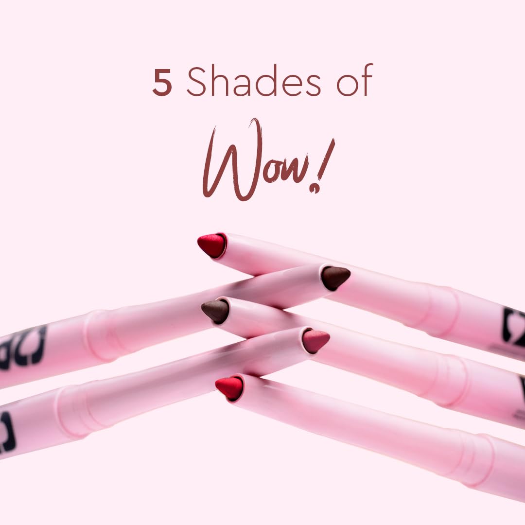 C2P Pro Ultra Define Lip Liner, One Swipe Smooth Application, Matte Finish, Long Lasting, Waterproof & Smudge Proof, Enriched with Jojoba Oil & Shea Butter, 0.27g (Caramel 01-Nude Brown)