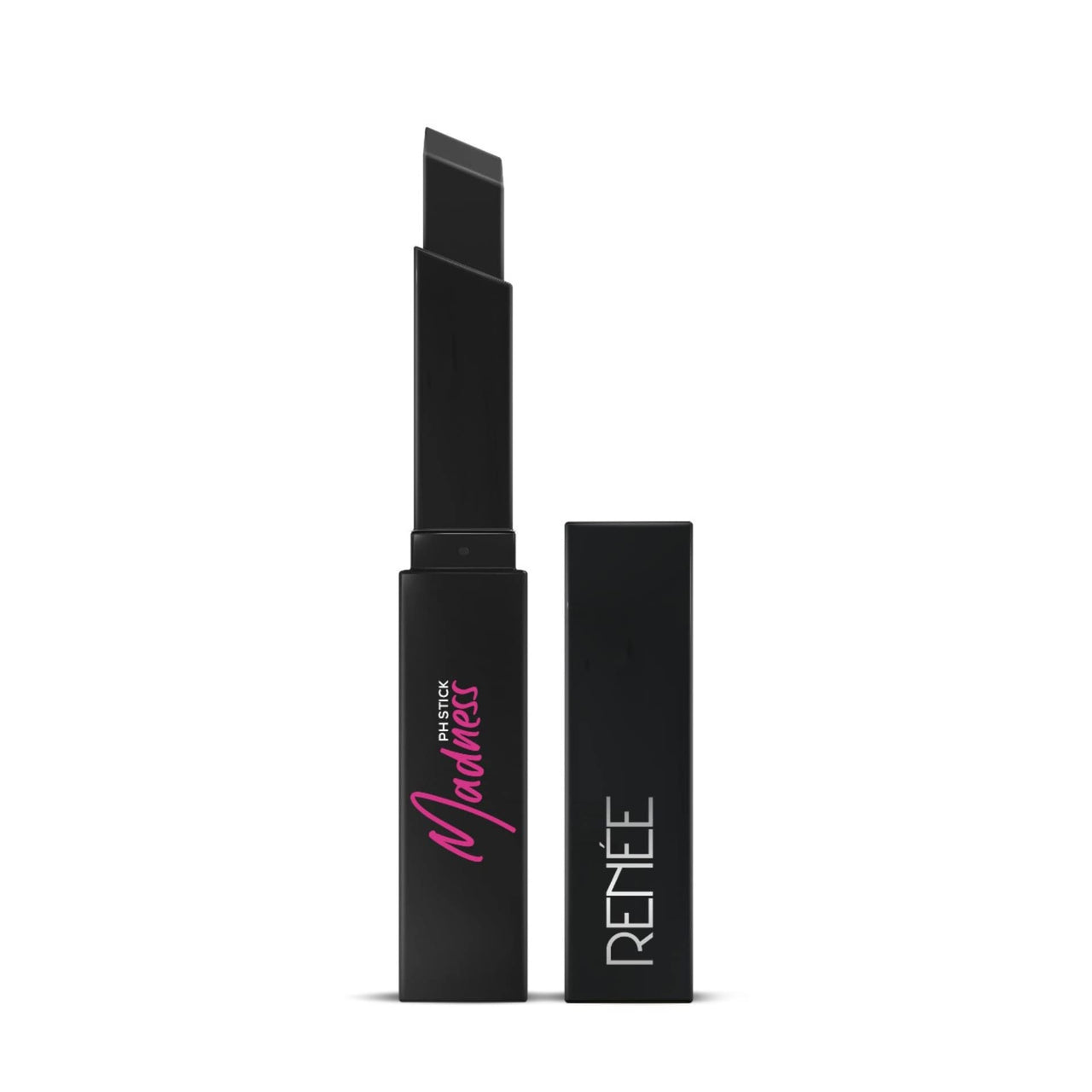 RENEE Madness Ph Lipstick 3gm - Black Lipstick With Glossy Pink Payoff and RENEE Midnight Kohl Pencil - Smudgeproof and Waterproof Kajal - 1.5Gm