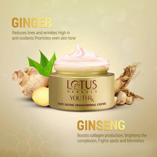 Lotus Herbals YouthRx Anti Ageing Transforming Cream_50g + Night Cream_50g + Face Serum_30g (Set Of 3)