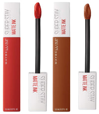 Maybelline New York Super Stay Matte Ink Liquid Lipstick, 118 Dancer, 5g & Maybelline New York Super Stay Matte Ink Liquid Lipstick, 135 Globe Trotter, 5g