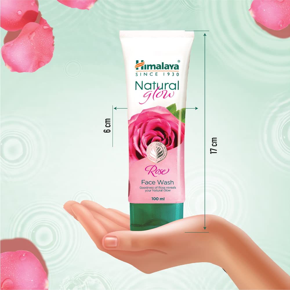 Himalaya Natural Glow Rose Face Wash, 100ML INDIA