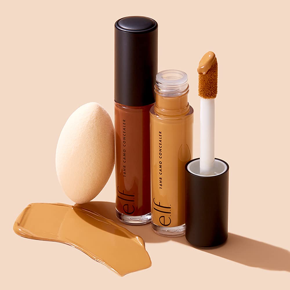 e.l.f. 16HR Camo Concealer, Full-Coverage, Highly-Pigmented Face Concealer Liquid With A Matte Finish, Crease-Proof, Vegan & Cruelty-Free, Tan Neutral