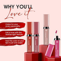 Beauty Berry Soft & Matte Waterproof Lip Color, Rich Pigment, Long Lasting Non-Transfer Liquid Lipstick With Vitamin E (Chestnut-08, 1)