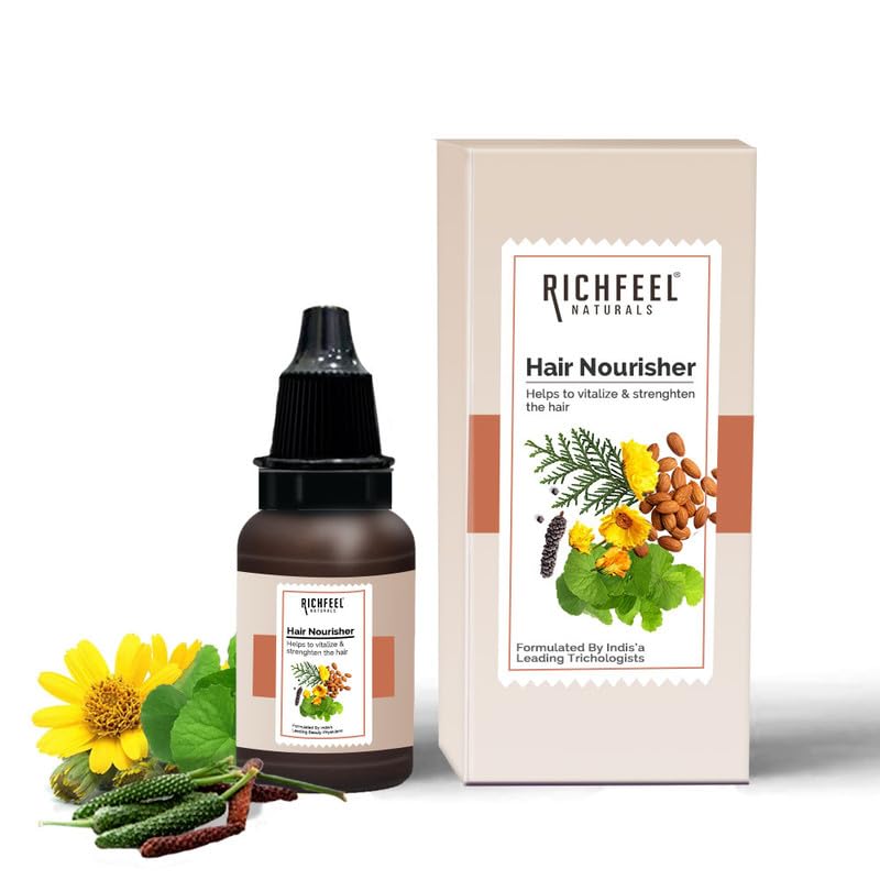 Richfeel Hair Nourisher Oil| For Hair Fall Control | Hair Growth Treatment | Trichologist Developed Formula | High Concentration |10 ml