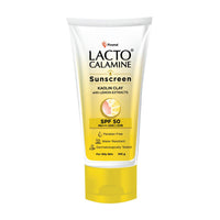 Lacto Calamine Sunscreen SPF 50 | 100g | PA +++ Sunscreen For Oily Skin | UVA – UVB Sunscreen | Water Resistant & No White Cast | With Kaolin Clay, Vitamin E & Lemon Extracts | Paraben Free (100 g)