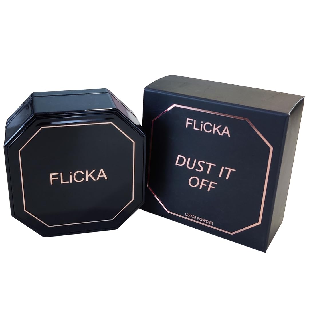 FLiCKA Dust if Off Loose Powder For Face Makeup| Weightless Loose Powder With Smooth & Matte Finish| Suitable For All Skin Types| 02 Banana, 7g