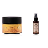 Kama Ayurveda Kumkumadi Brightening Ayurvedic Face Scrub and Rose Water Kit