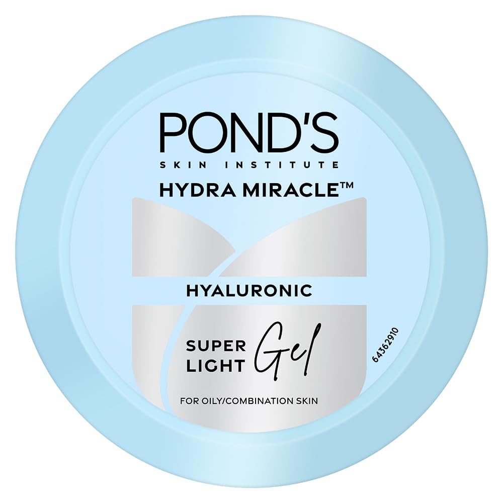 POND'S Super Light Gel Oil Free Face Moisturizer 100 g | With Hyaluronic Acid & Vitamin E for Fresh Glowing Skin & 24 hr Hydration - Daily Use