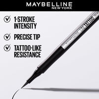 Maybelline New York Eyeliner, Intense Eyeliner, Black & Maybelline New York Matte Lipstick, Intense Colour, Keeps Lips Moisturised, 660 Touch of Spice, Color Sensational Creamy Matte Lipstick, 3.9g