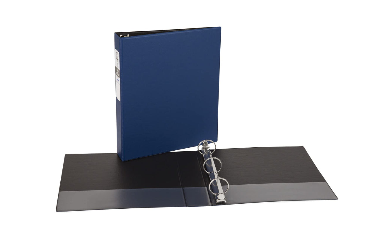 Avery Economy 3 Ring Binder, 1.5" Round Rings, 1 Blue Binder (03400)