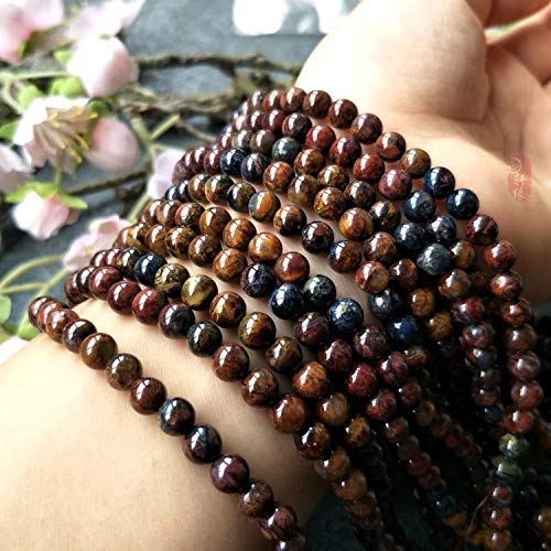 ABCGEMS Namibian Pietersite (AKA Vision Stone for Meditation- Exquisite Swirling Bands) Healing Crystal Stone Ideal for Bracelet Necklace Ring DIY Jewelry Making Craft Men Women Smooth Round 8mm Pietersite AKA Vision Stone (From Namibia)