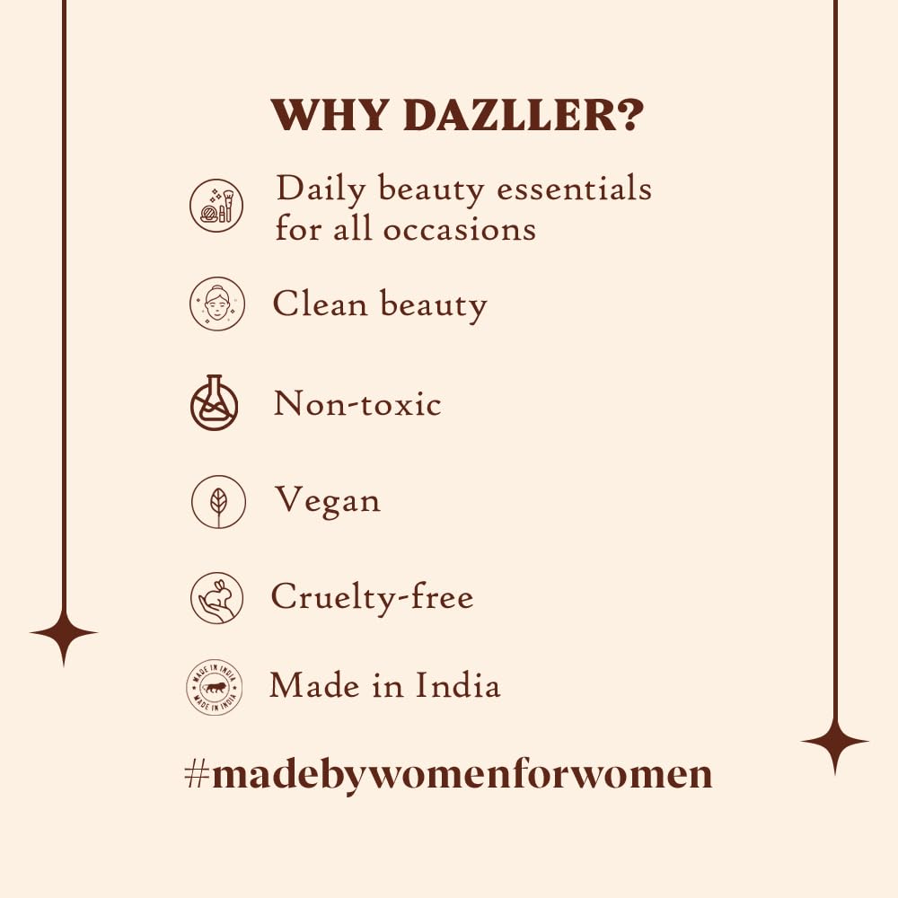 DAZLLER Loose Compact Powder, for Setting Makeup, Featherlight Sheer Finish, Oil-Control, Added Sunscreen for All Skin Type, 30G-Dusky R1, Brown