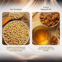 VLCC Nourishing & Silky Shine Shampoo - B1G1-350ml X 2 (700ml) | Stronger, Silkier Hair | Helps Prevent Frizzy Hair, Easy to Manage Hair Shampoo | Soy Proteins and Almond Shampoo.