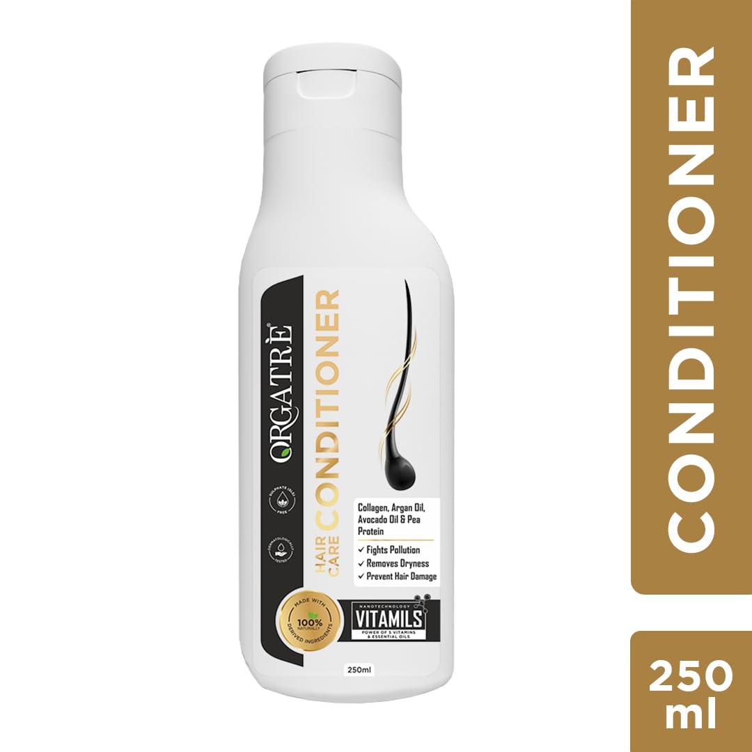 Orgatre Hair Care Conditioner - 250Ml | Hydrating & Deep Conditioning | Aloe, Olive, Rosemary Oil & Murumuru | Reduces Hair Fall & Thinning | for Men & Women, 1 Count