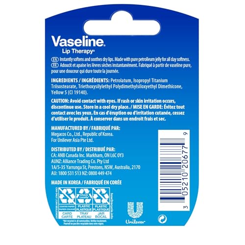 Vaseline Lip Therapy Original, 1 Count, White