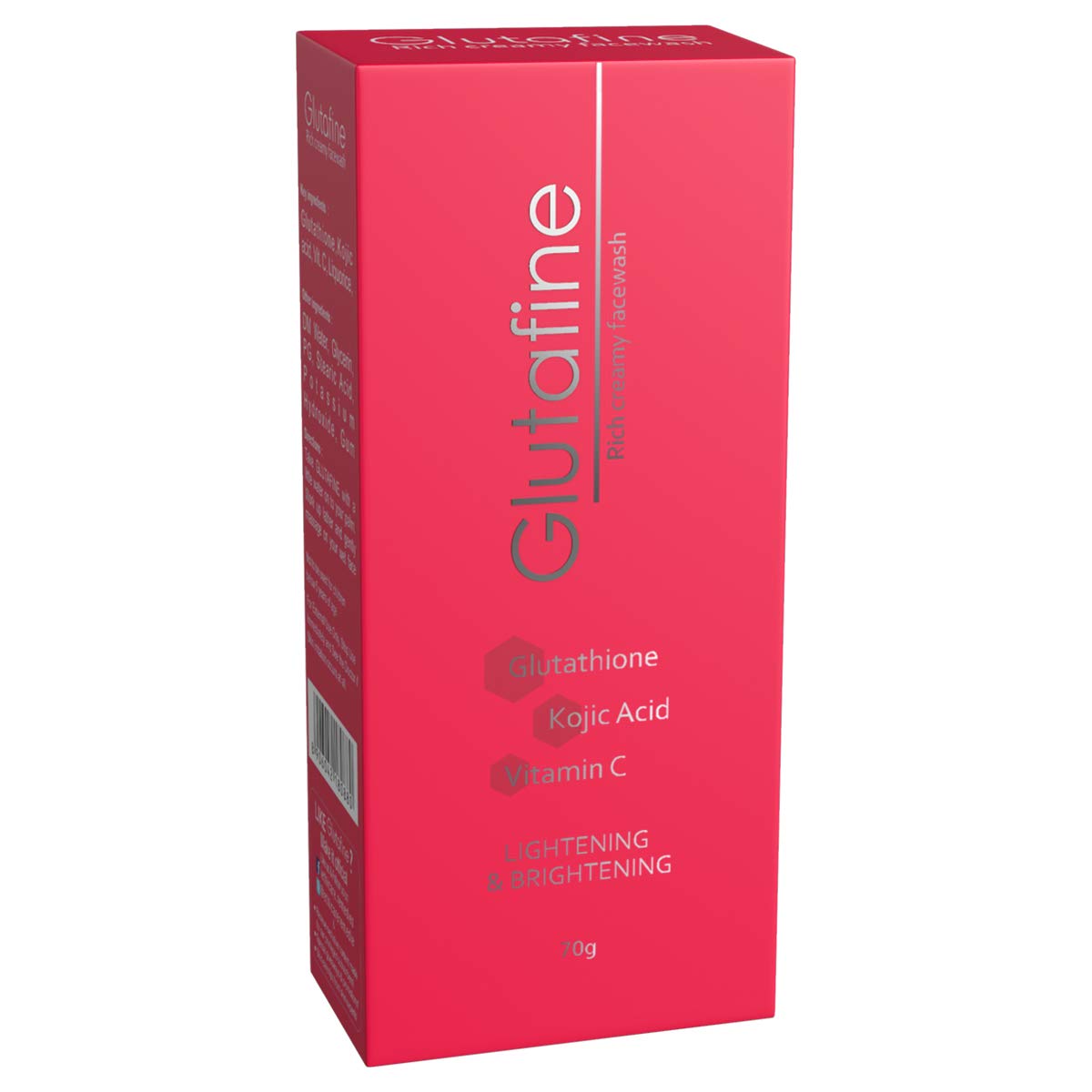 Glutafine Rich Creamy Facewash for Lightening and Brightening, 70g (Pack of 1)