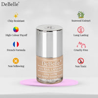 DeBelle Creme Finish Gel Nail Polish Victorian Beige (Beige), 8 Ml-Enriched With Natural Seaweed Extract, Cruelty Free, Toxic Free