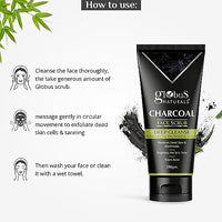 Globus Naturals Charcoal Face Scrub Enriched with Tea Tree, Retinol & Lactic Acid for Exfoliation, Acne & Blackhead Removal, 100 gm