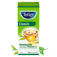 Tetley Green Tea, Refreshing , 100 Tea Bags, 140 Grams