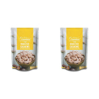 Gourmia Roasted Cashews Lightly Salted 200g | Large W240 Size | Crunchy & Delicious | Whole Crunchy Cashew | Roasted Kaju Nuts | Nutritious | No Artificial Colours | Low Added Salt (Pack of 2)