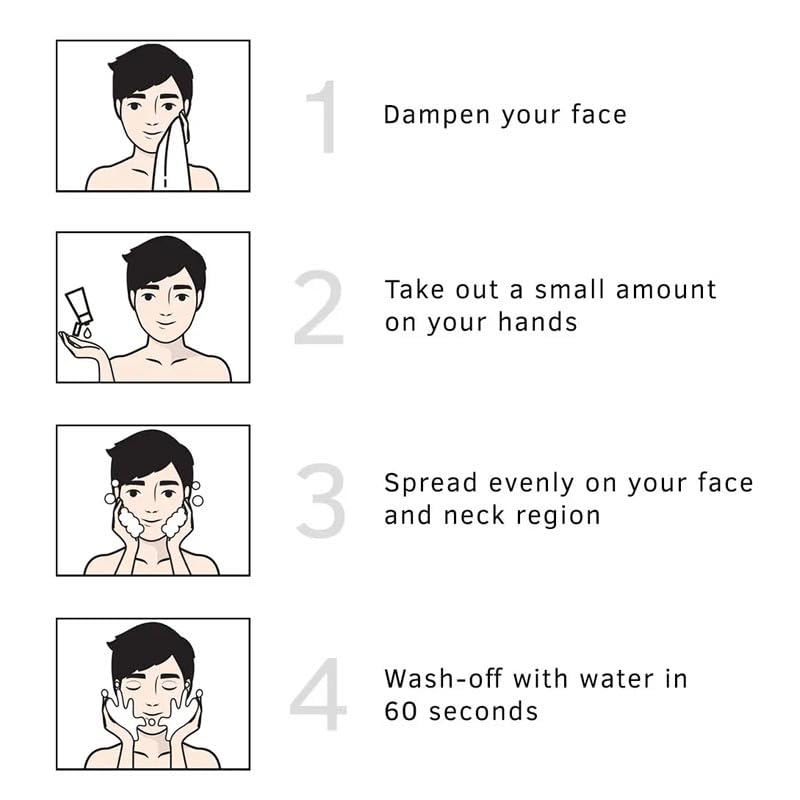 Ustraa Face Wash Acne Control - With Neem & Charcoal - 100g - Oil control, Prevents Acne & 20% Vitamin C Face Serum - 30ml | 20% Vitamin C in Pure form | with Hyaluronic Acid | Anti-Aging, Brightening