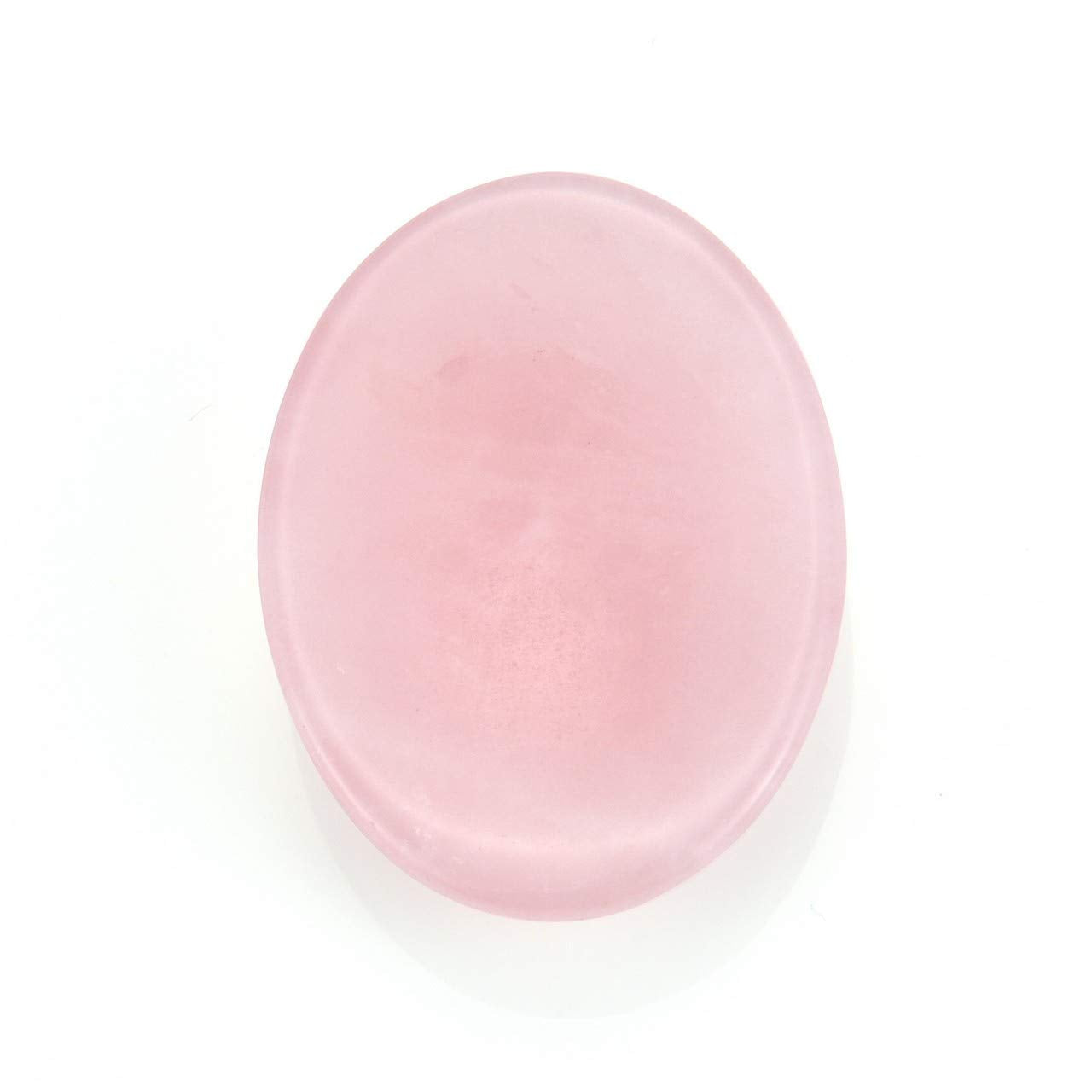 CrystalTears Rose Quartz Crystal Worry Stone Healing Crystal Oval Pocket Palm Stone Tumbled Polished Thumb Worry Stones for Anxiety Stress Relief Meditation Crystal Terapy