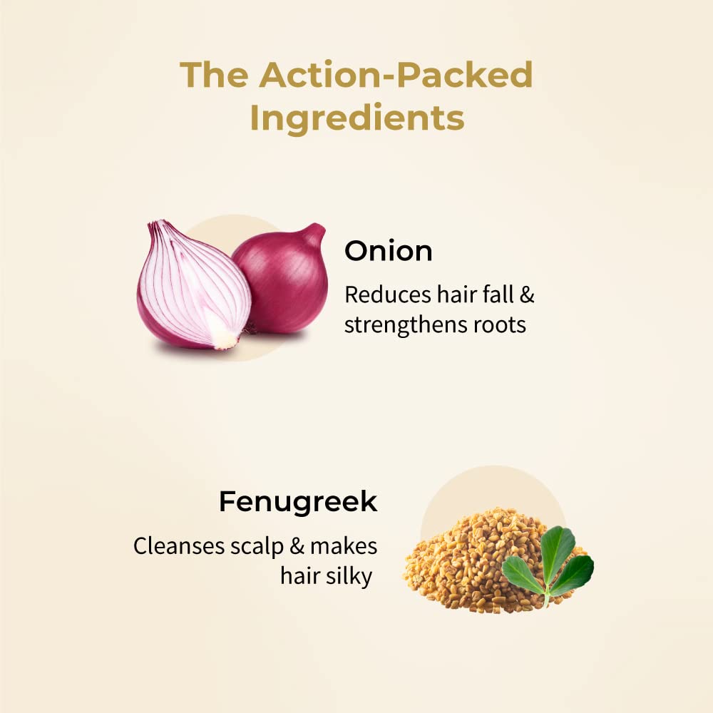 Vedix Hair Pack for Hair Growth with Onion + Methi Powder, Customized Ayurvedic Root Strengthening Hair Pack Powder, Hair Mask for Stronger Hair & Thicker Hair - 100gms