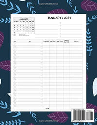 2021-2030 Ten Tear Bill Planner: Help you track all your monthly bills throughout 10 years