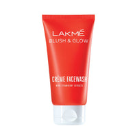 Lakmé Blush & Glow Gel Face Wash, Strawberry Blast, 100G And Strawberry Creme Face Wash, 100G