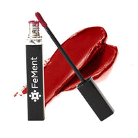 FeMent Clean Beauty Matte Liquid Lipstick For Women, Highly Pigmented, Long Lasting, TransferProof, Lip Makeup, Smudge Proof - 6.5 ML (SHOW OFF)