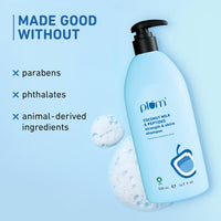 Plum Coconut Shampoo for Dull with Coconut Milk and Peptides for Soft & Silky I 22x Softer I Shampoo for Women and Men | 500 ml (Pack of 2)