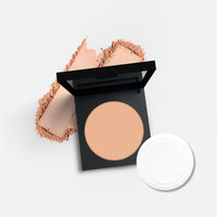 SOKU Wake Up to Make Up Matte Compact Powder with SPF & Castor Oil | Lightweight & Shine Control | Long Lasting| Conceals Imperfections, Provides Even Tone Complexion (Soft Beige 02) - 9 g