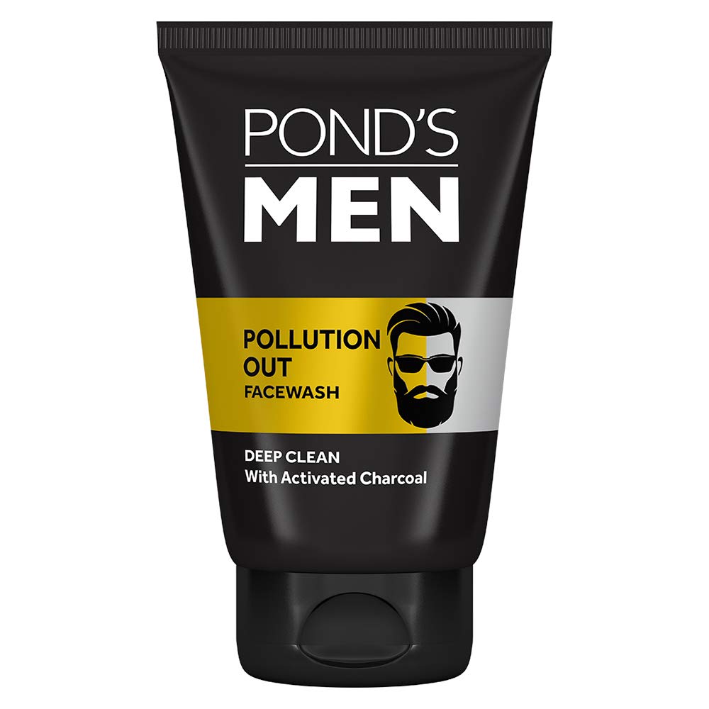 Pond's  Men Pollution Out Activated Charcoal Deep Clean Facewash, 100g & Men's  Energy Bright Face Wash Coffee Beans Bright Skin, 100g