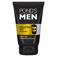 Pond's  Men Pollution Out Activated Charcoal Deep Clean Facewash, 100g & Men's  Energy Bright Face Wash Coffee Beans Bright Skin, 100g