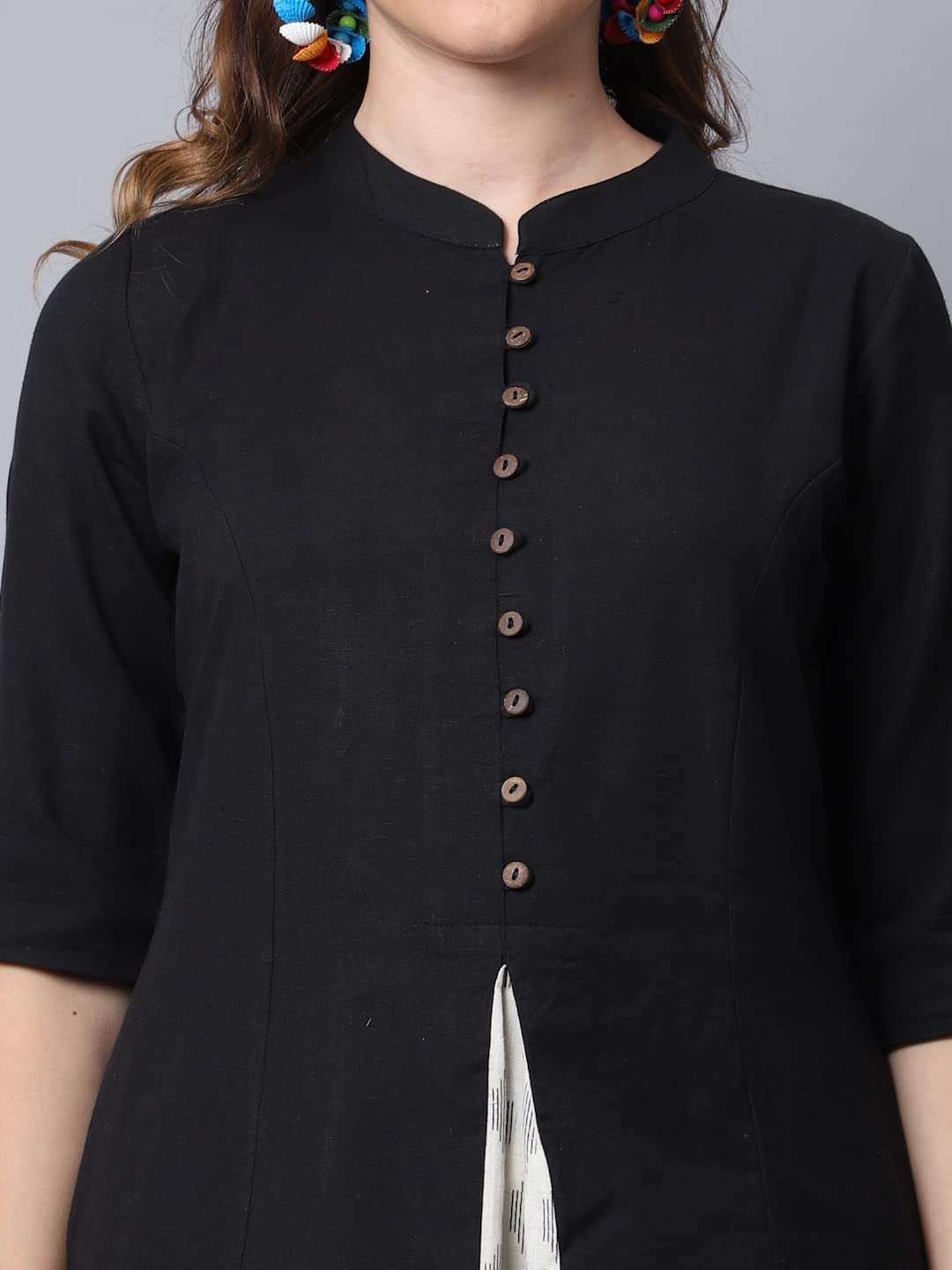 Pistaa's  Women Cotton Printed Cut Regular Kurta