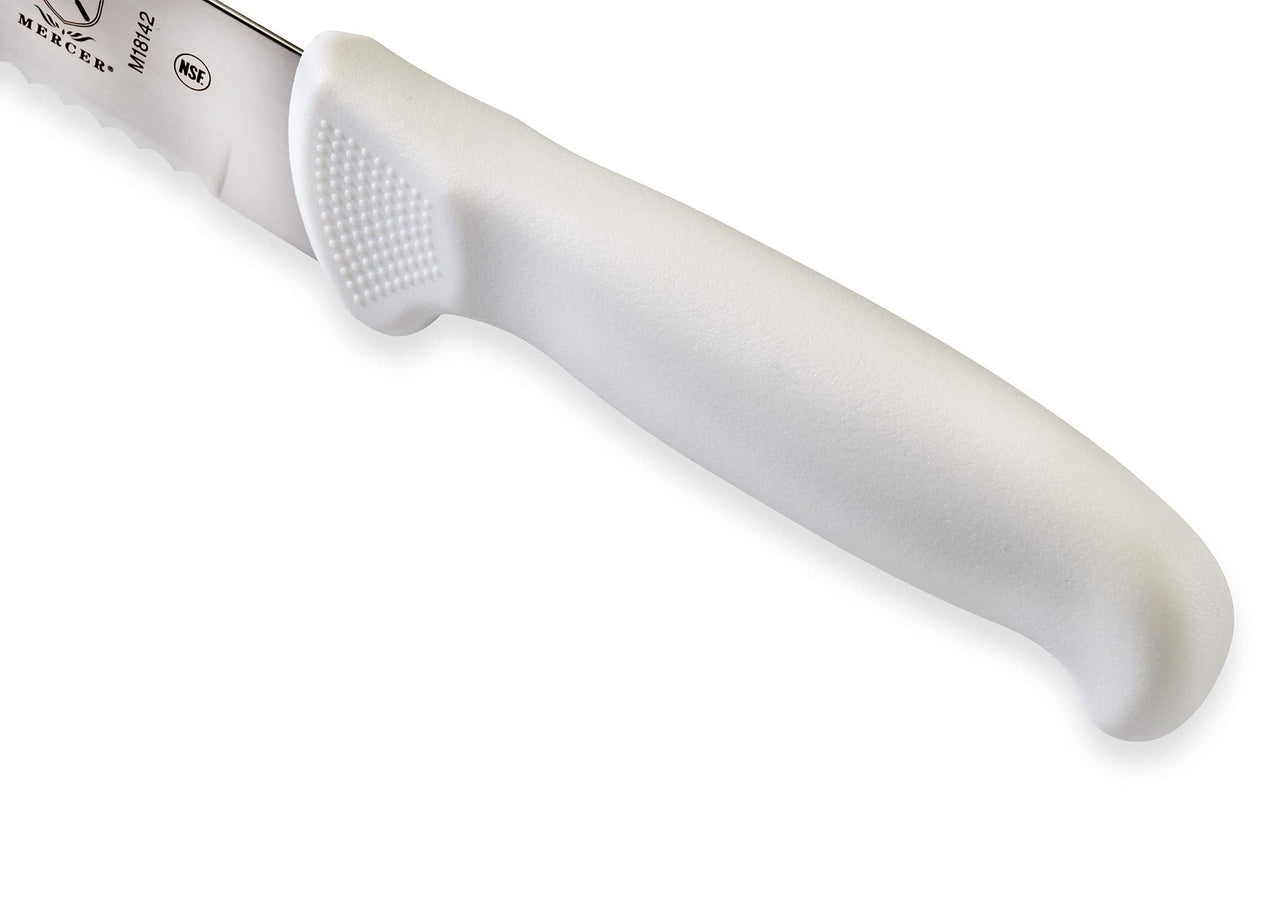 Mercer Culinary Ultimate White 10" Wavy Edge Slicer Knife Slicer Wavy Edge 10" Slicer Knife (Wavy Edge)