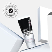 ThriveCo Brightening Pro Sunscreen for Women | SPF 50+ Pa++++ | Zero White Cast | Kojic acid, Vitamin C & Diacnemide™ | Non-sticky & Anti-Ageing | Boosts Collagen, Fades Dark Spots & Wrinkles | 50ml