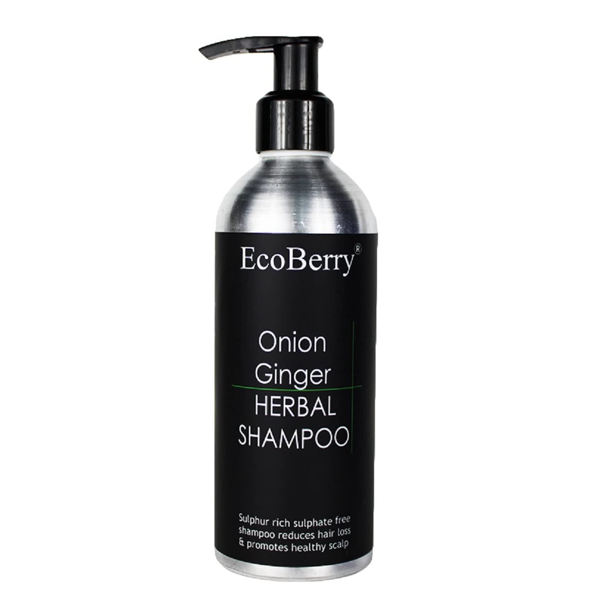 EcoBerry Onion Ginger Organic Herbal Shampoo With Red Onion & Ginger Extracts, Sulphate Free, Paraben Free, Chemical Free, Cruelty Free, Preservative Free, Vegan