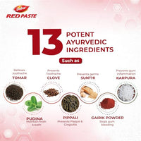 Dabur Red Toothpaste - 750g (250gx3) Special Edition Pack |Fluoride Free |Helps in Bad Breath Treatment, Cavity Protection, Plaque Removal | For Whole Mouth Health | Power of 13 Potent Ayurvedic Herbs