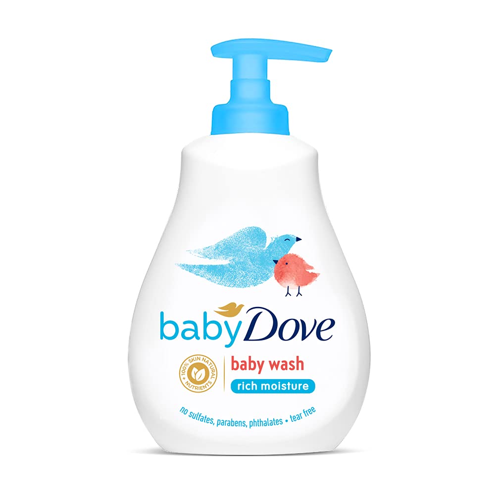 Baby Dove Rich Moisture Baby Lotion 200 ml, No Tears Baby Shampoo 200ml and Hair to Toe Baby Wash 200 ml, Hypoallergenic, No Sulphates, No Parabens