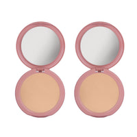 Dazller Classique Compact Powder, 9g - (Pack of 2), 8004 Soft Caramel, Velvety Natural Finish, Oil-Control, Sebum Absorption Formula, No-makeup look, Emollient-rich