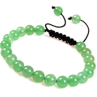 Massive Beads Natural Healing Power Gemstone Crystal Beads Unisex Adjustable Macrame Bracelets 8mm Green Aventurine