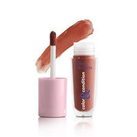 Blue Heaven Color & Condition tinted lip oil for women, lip gloss infused with Cranberry, Raspberry & Hazelnut oil, Hydrating & Softening - Glazed Brown, 4.2ml