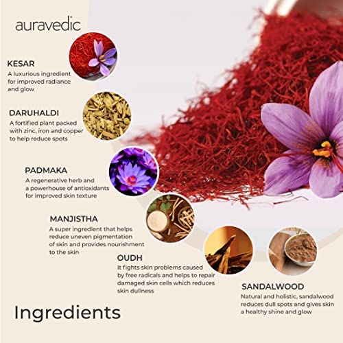 Auravedic Kumkumadi tailam for face Kumkumadi face oil for glowing skin & Nalpamaradi thailam 100 ml pack of 2 kumkumadi oil for face serum pigmentation serum face body oil after bath for daily use