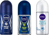 NIVEA PROTECT CARE, FRESH POWER, FRESH NATURAL #471 Deodorant Roll-on - For Men & Women (50 ml, Pack of 3)